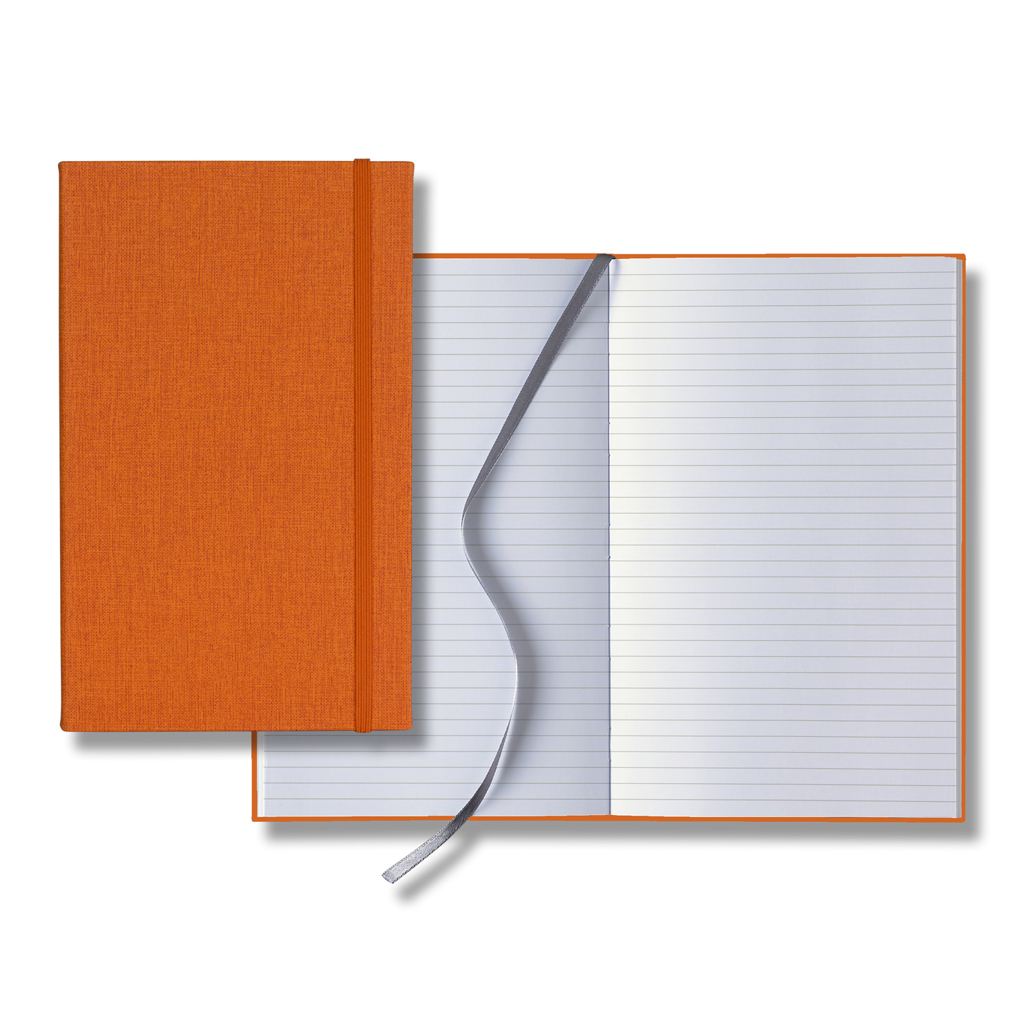 Castelli Linen Banded Medio Lined White Page Journal 8