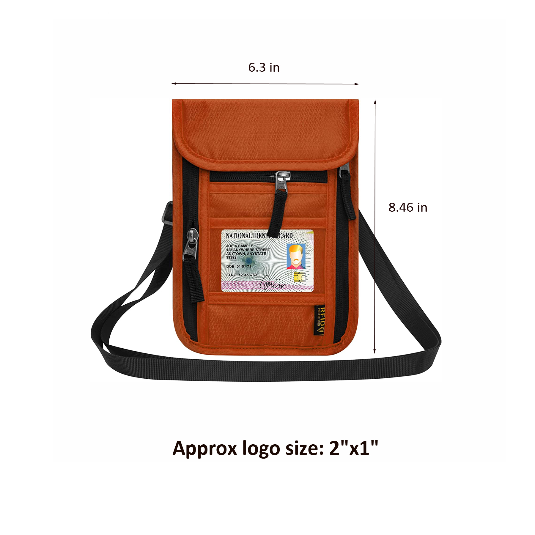 RFID Passport Document Travel Neck Wallet 5