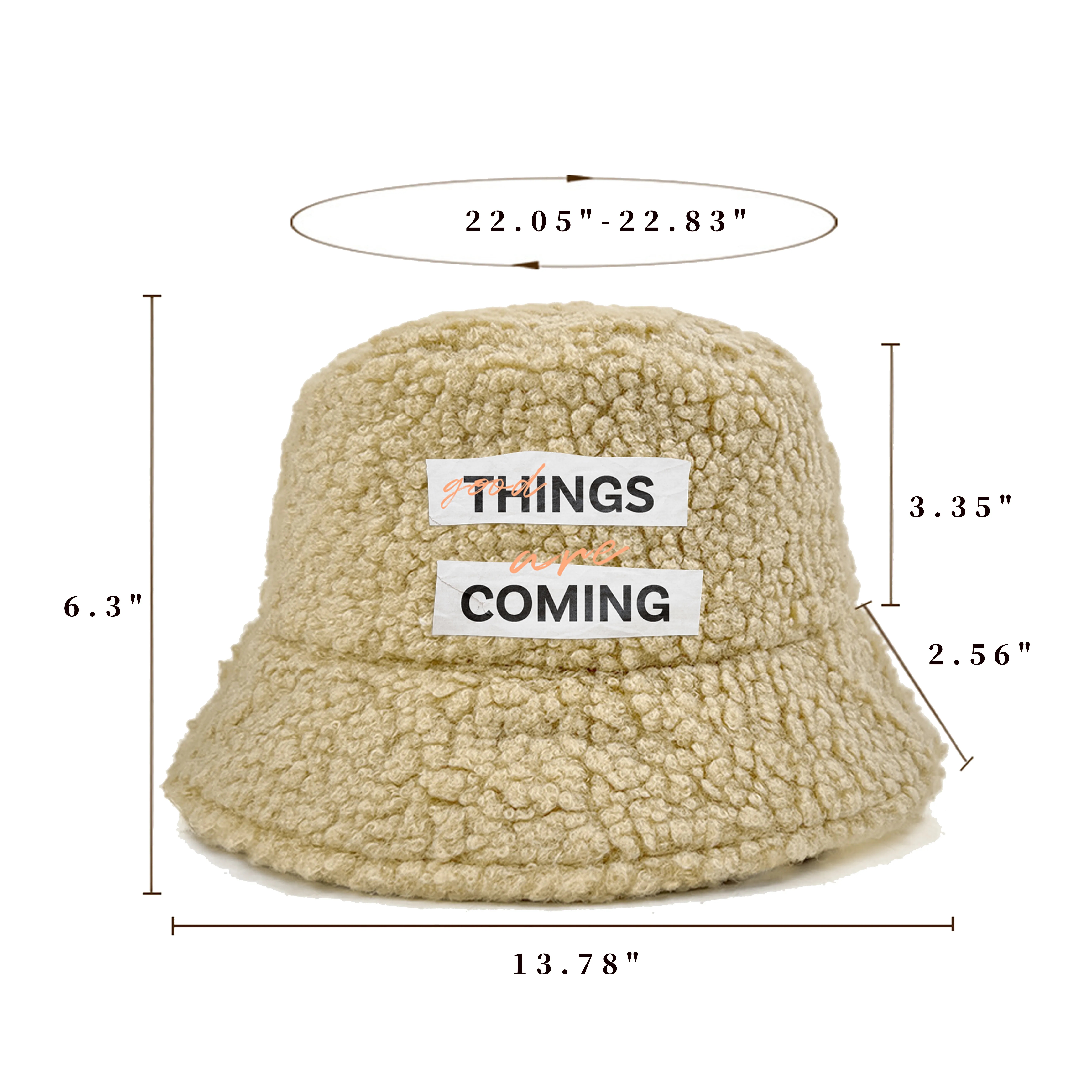 Winter Lambs Wool Bucket Hats For Women 5