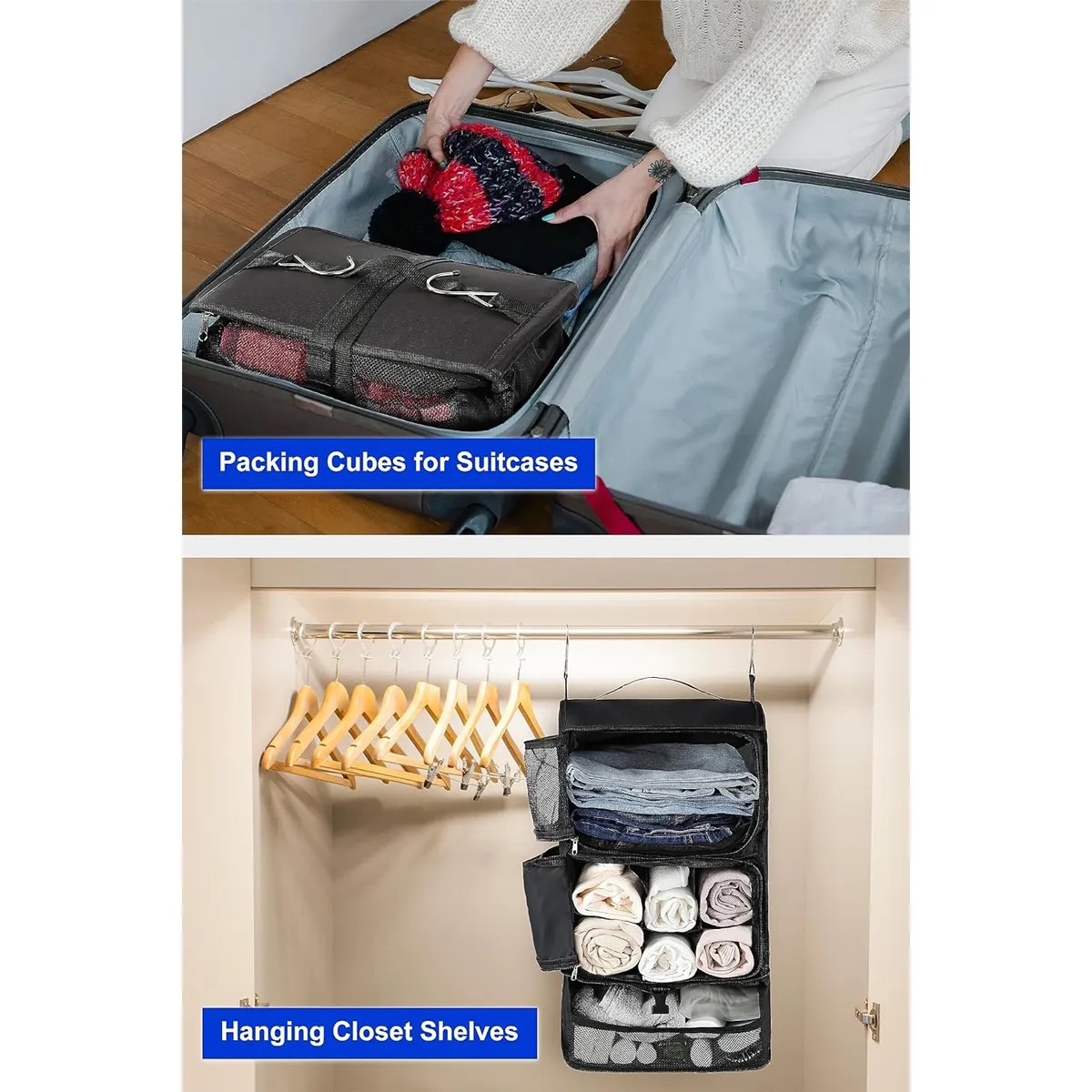 Travel Hanging Collapsible Compression Garment Organiser 5