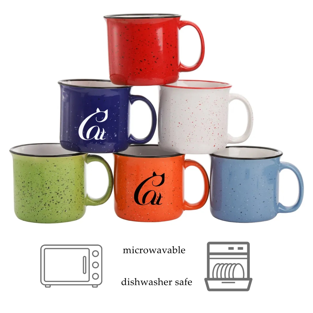 Campfire Ceramic Mug - 13oz, custom mug with logo imprint 2