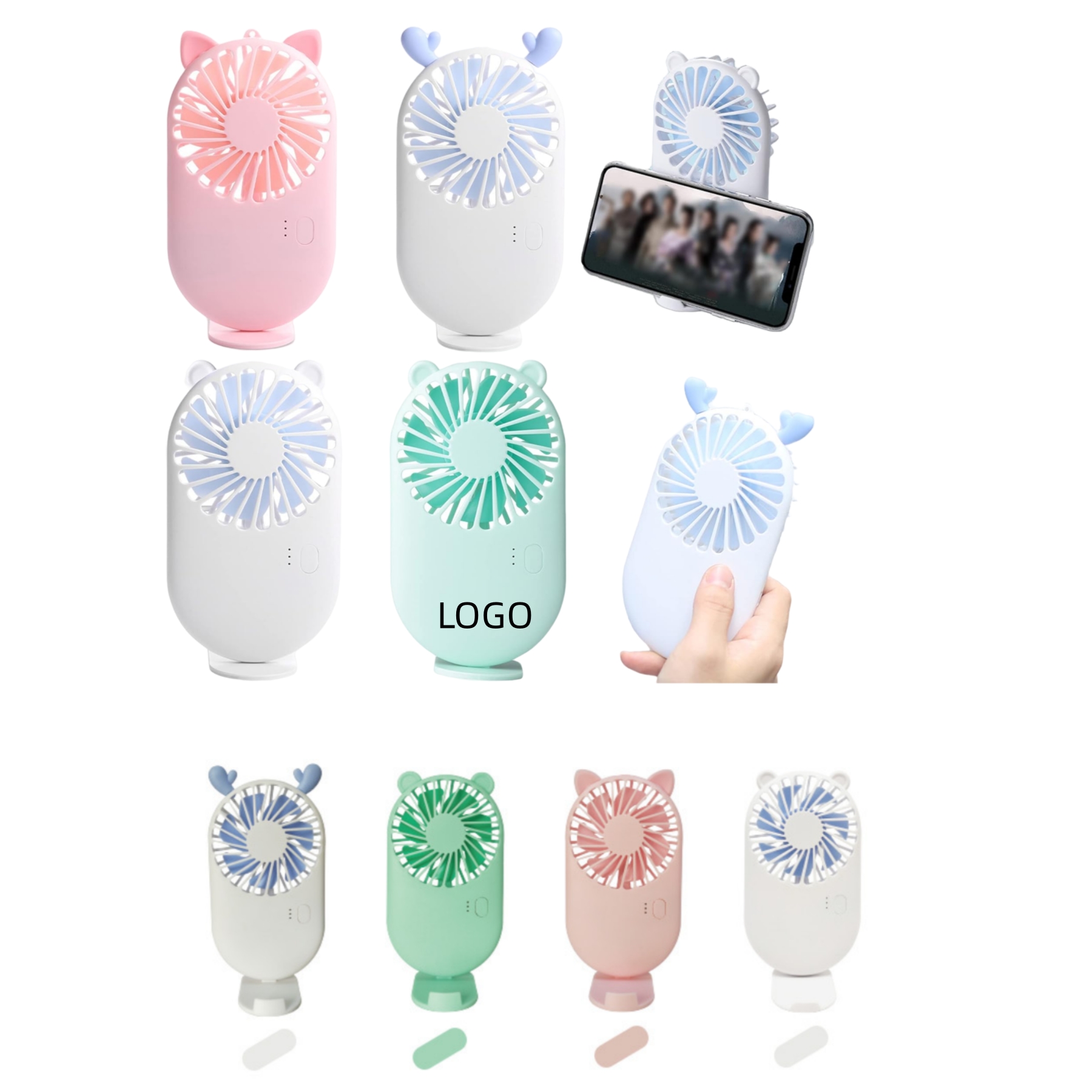 Mini Fan with Base as Small Desk Fan 2