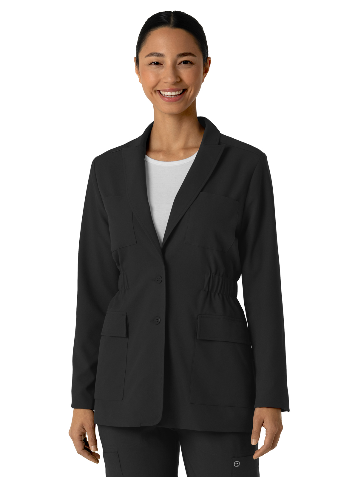 Wink Layers - Women's Blazer Short Lab Coat