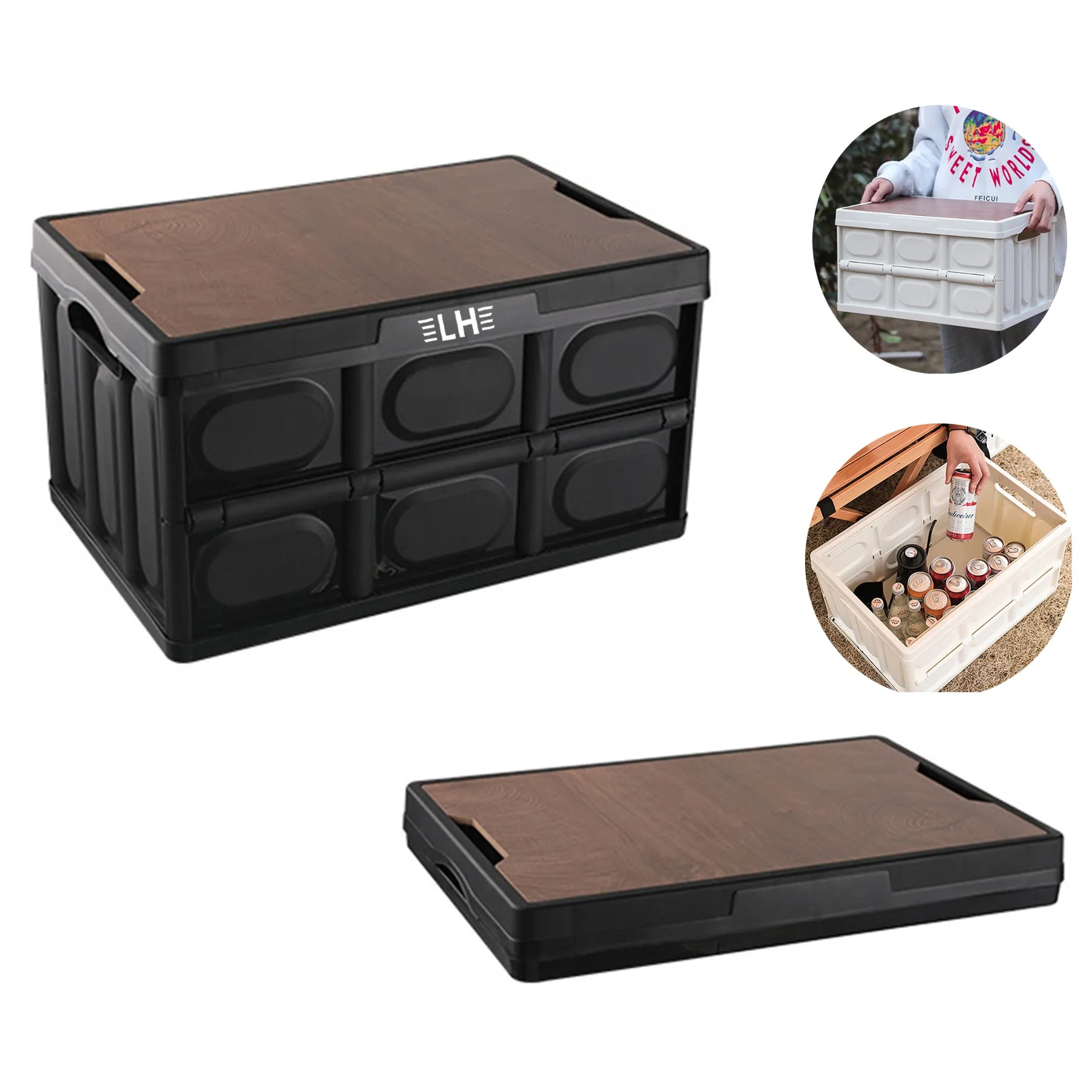 30L Folding Plastic Storage Bin 3