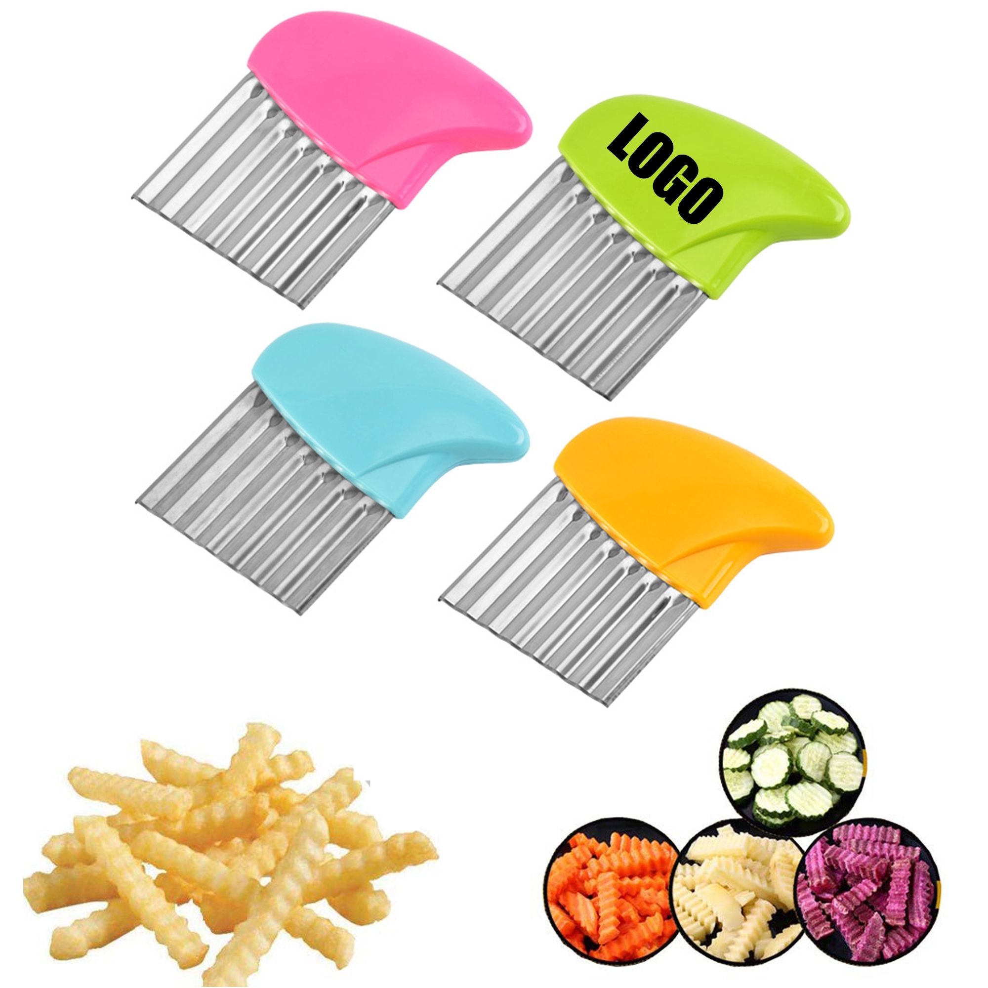 Stainless Steel Crinkle Cutter Potato Knife 5