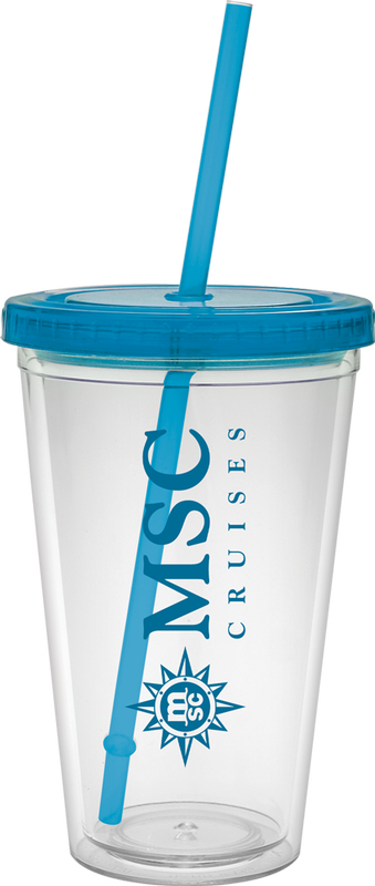 16 oz. Classic Carnival Cup - Color Lid and Straw 78