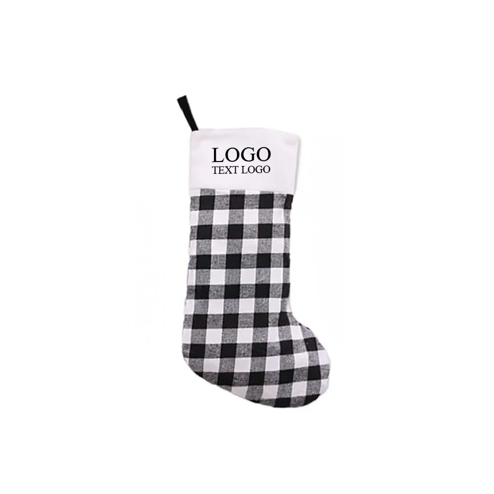 Plaid Christmas Stocking Ornament (Large) 7
