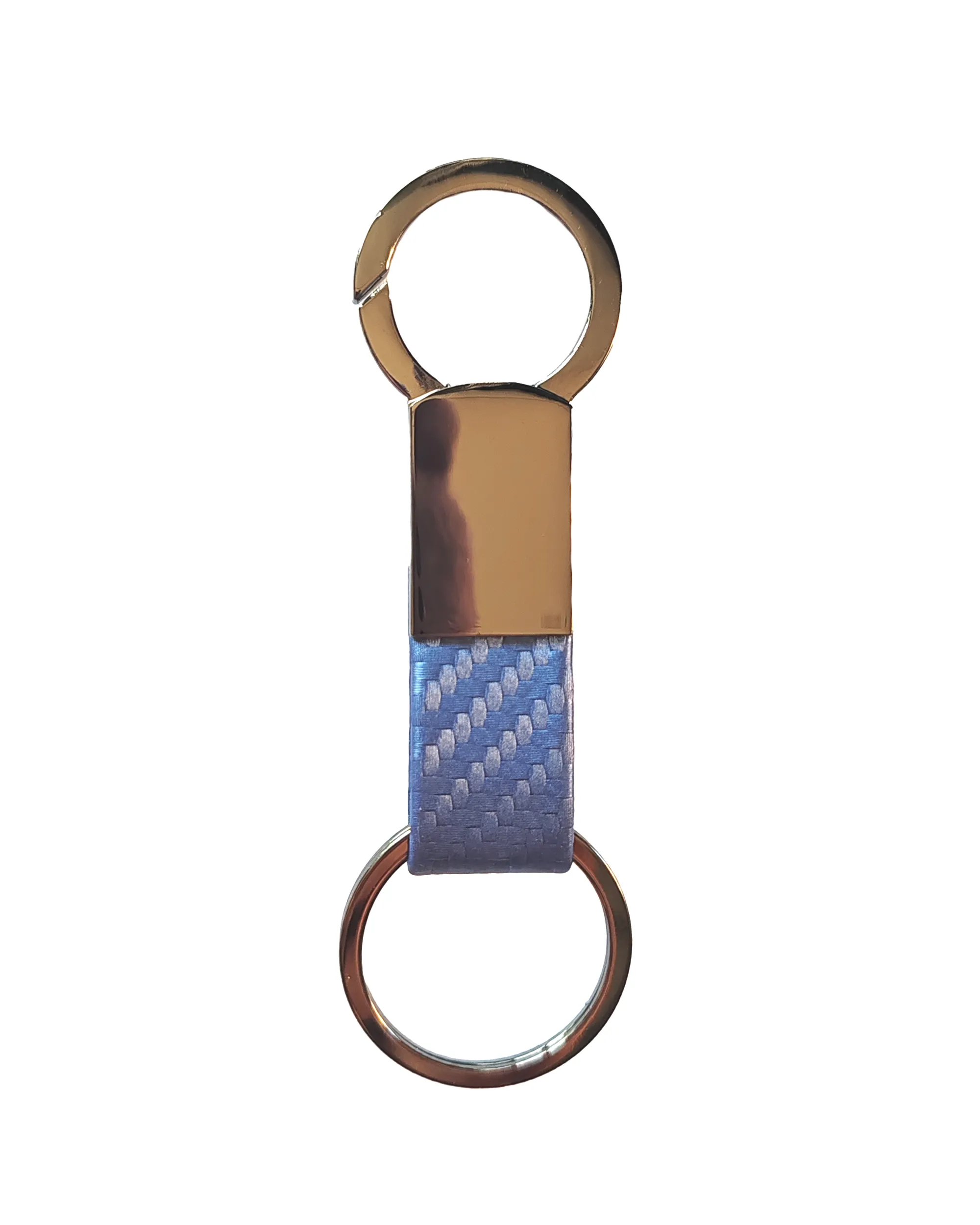 Gunmetal Faux Fiber Leather Clip-On Key Chain 8