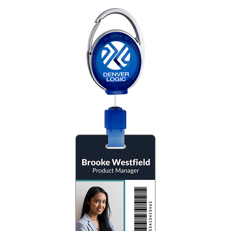 PVC FREE RECYCLED PLASTIC CARABINER BADGE REEL W/METAL CLIP (Patent US 11,974,638 B1) 19