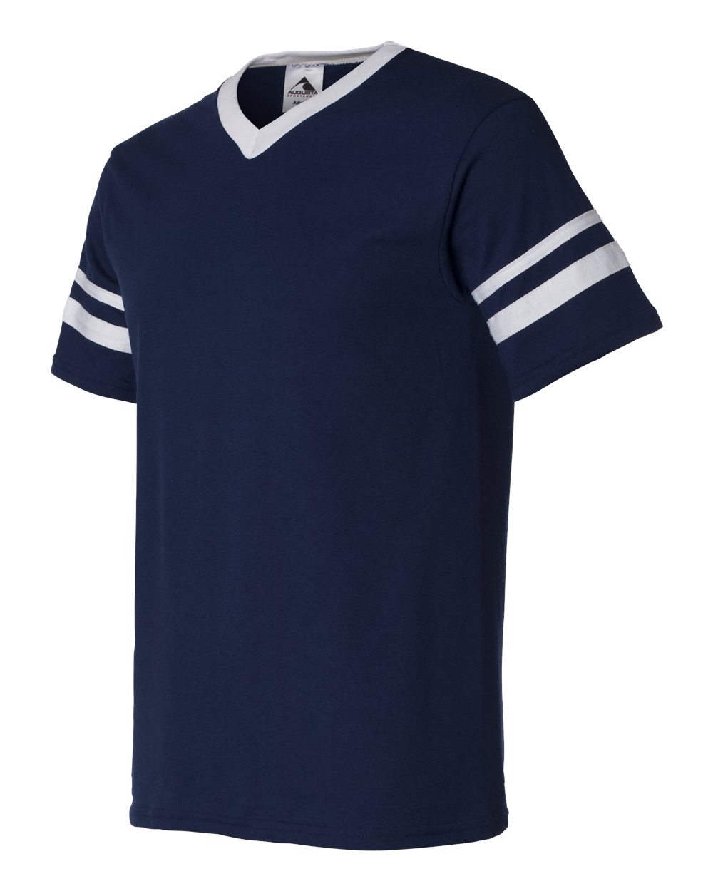 V-Neck Jersey with Striped Sleeves - 360 87