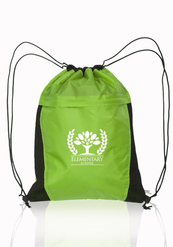 Mesh Accent Drawstring Backpacks 9