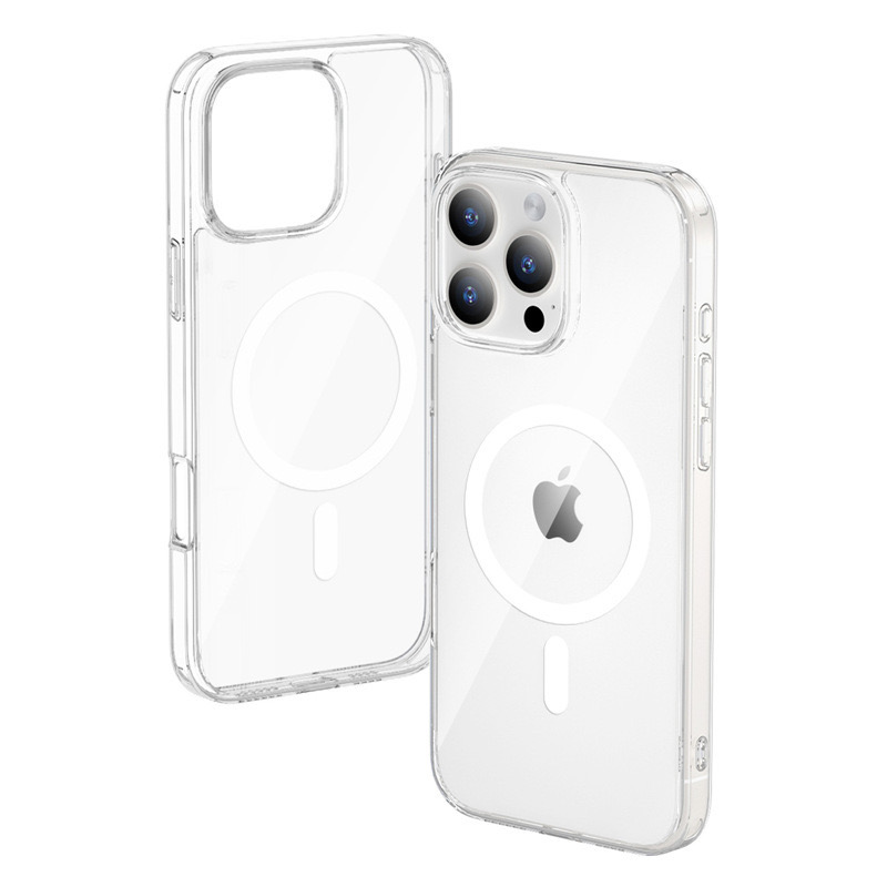 iPhone 16 Pro Clear Magnetic Charging Case w/TPU Bumpers
