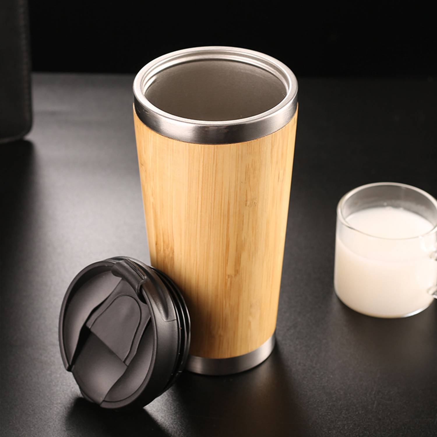 17OZ Car Mounted Portable Bamboo Shell Cup 6