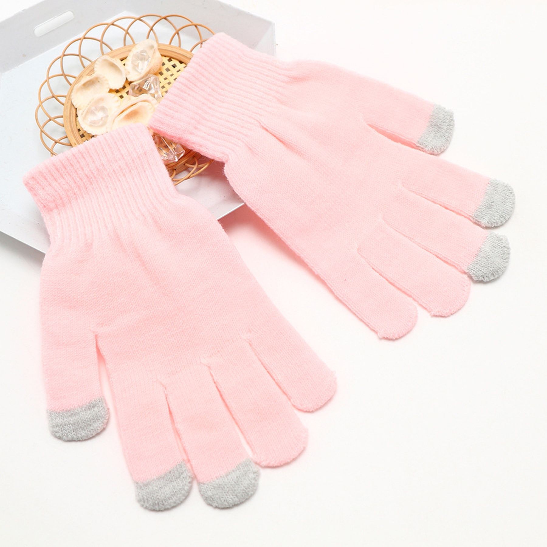 Unisex Knitted Touchscreen Gloves Stretch Texting Mittens 21