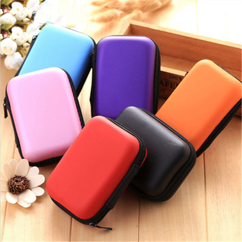 Portable PU Rectangle Earphone Organizer 1