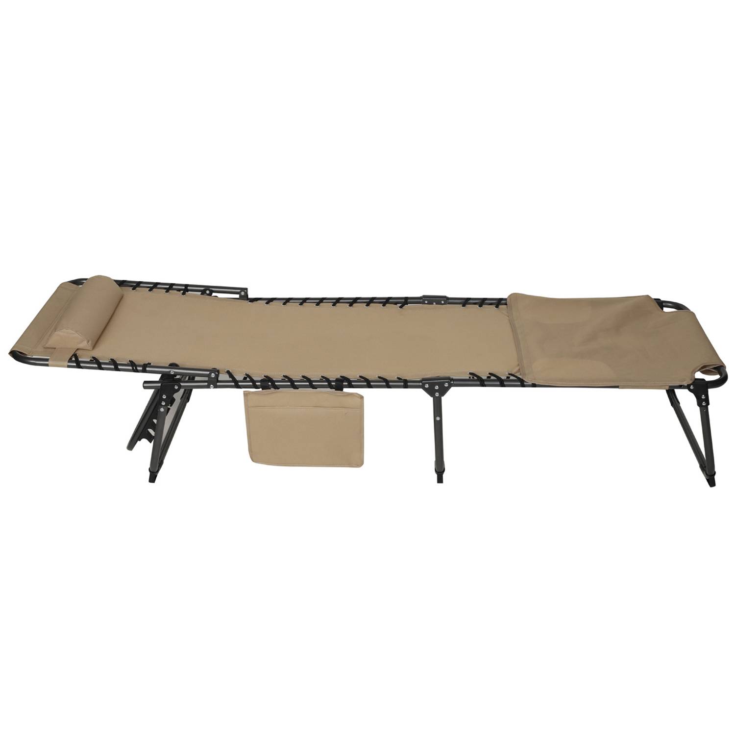 Adjustable Folding Sun Lounger w/ Face Hole and Pillow 6