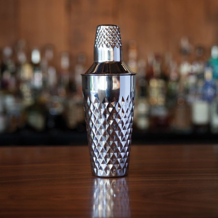 Viski® Stainless Steel Faceted Cocktail Shaker 5