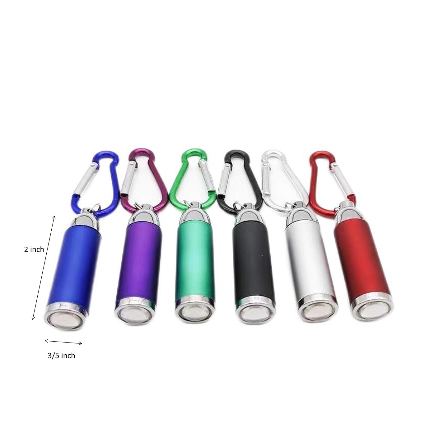 Aluminum Mini LED Flashlights with carabiners 11