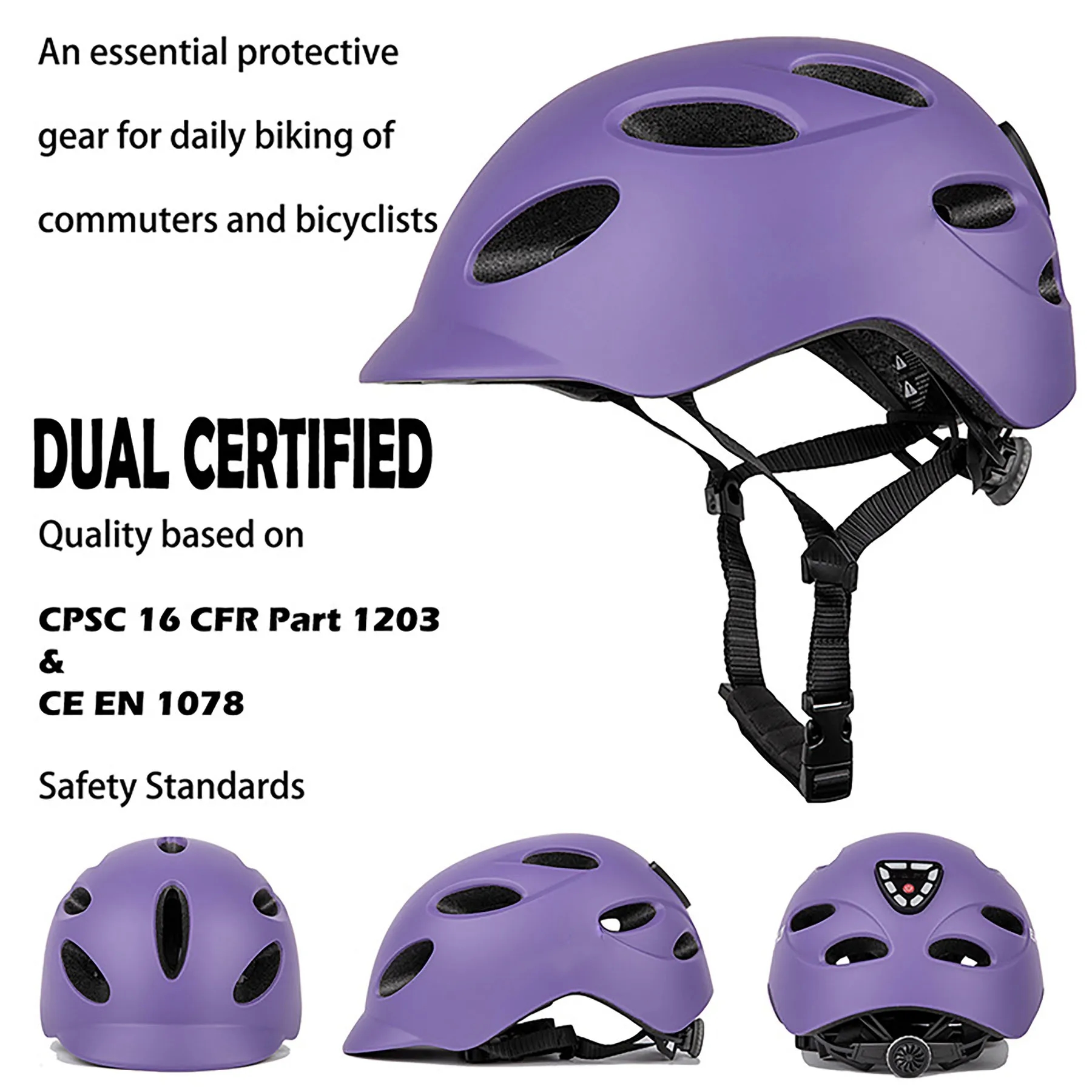 Bicycle Helmet with Rear Light 5