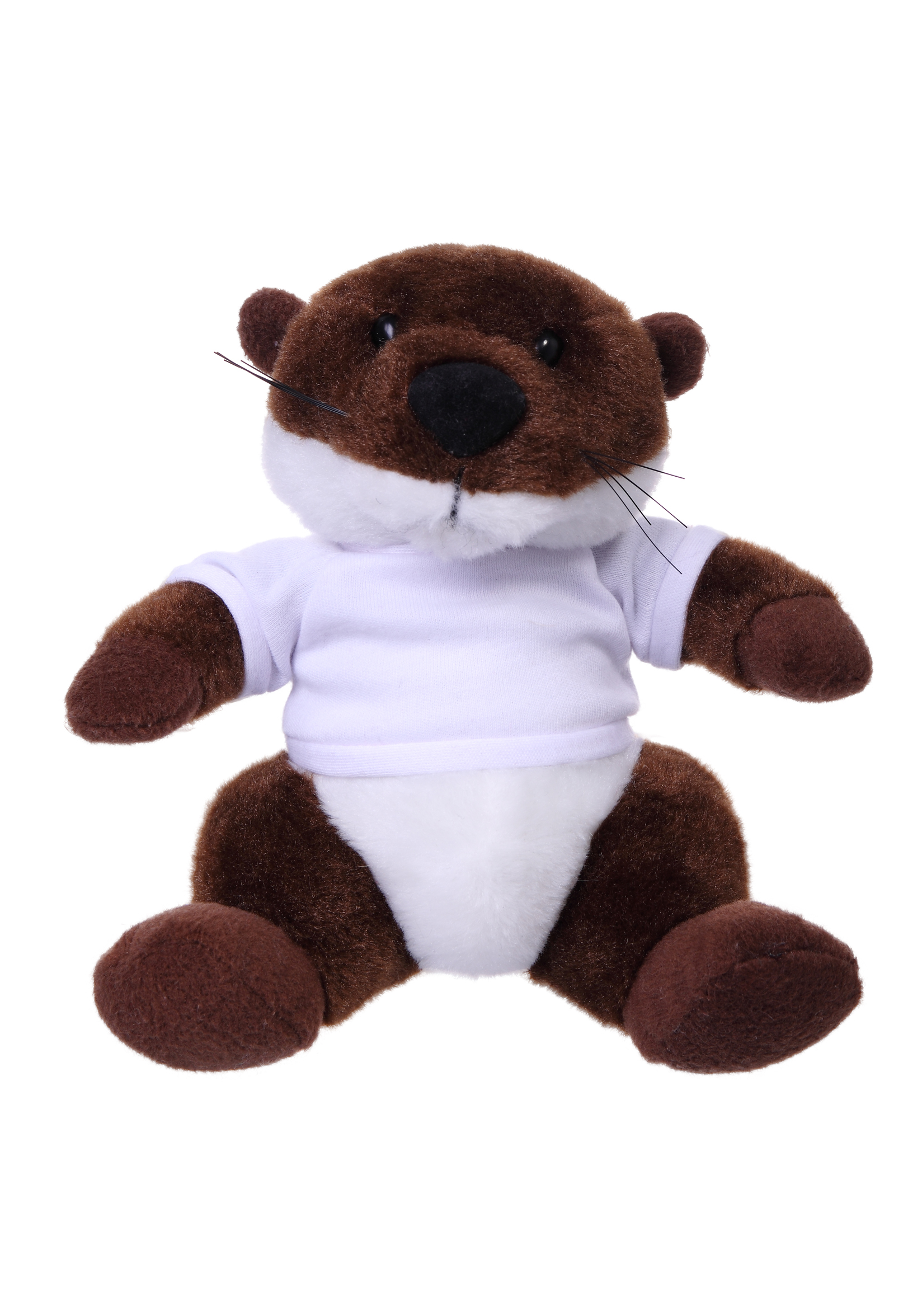 Soft Plush Stuffed Sitting Otter wearing a T-Shirt 6