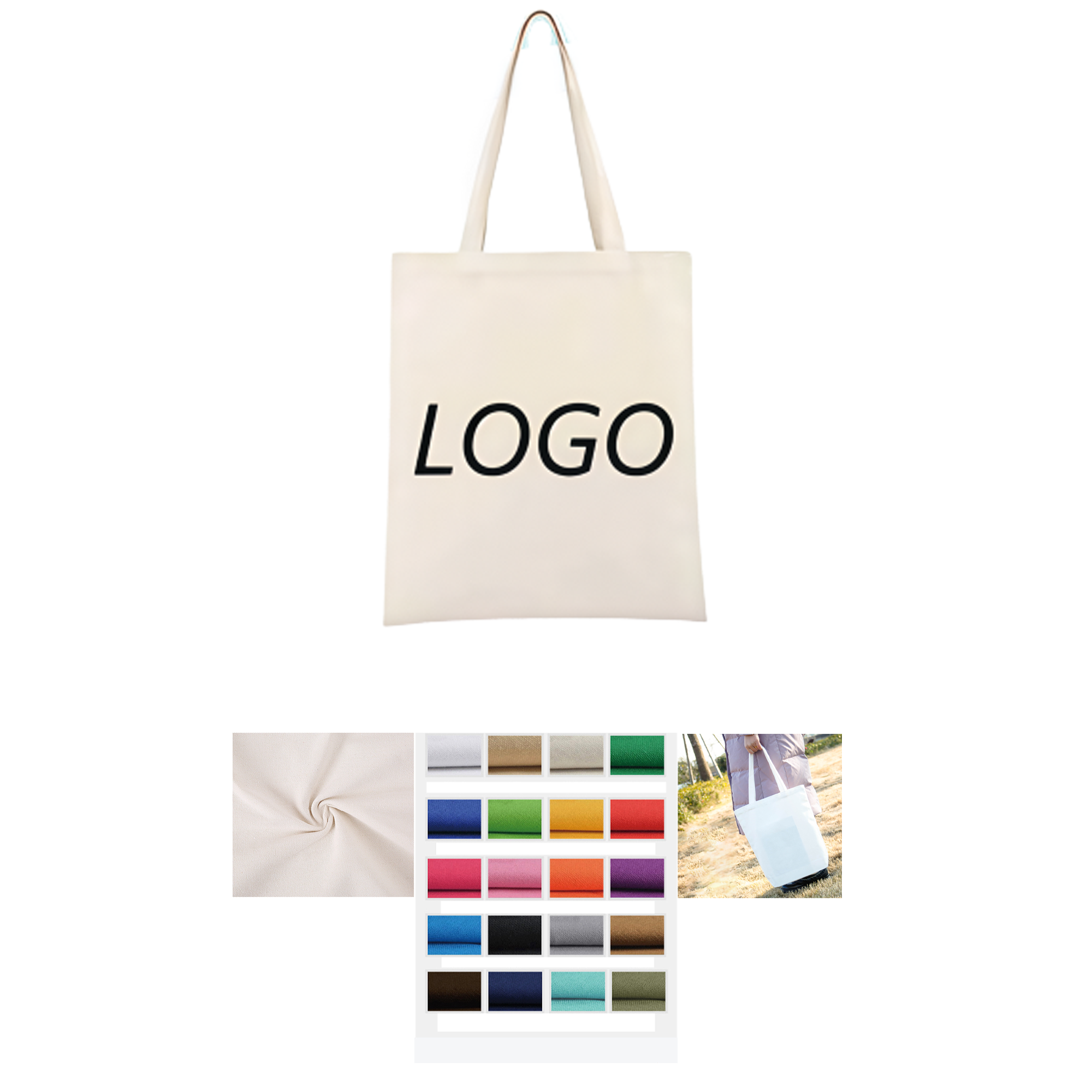 Simple Canvas Tote Shopping Bag 2