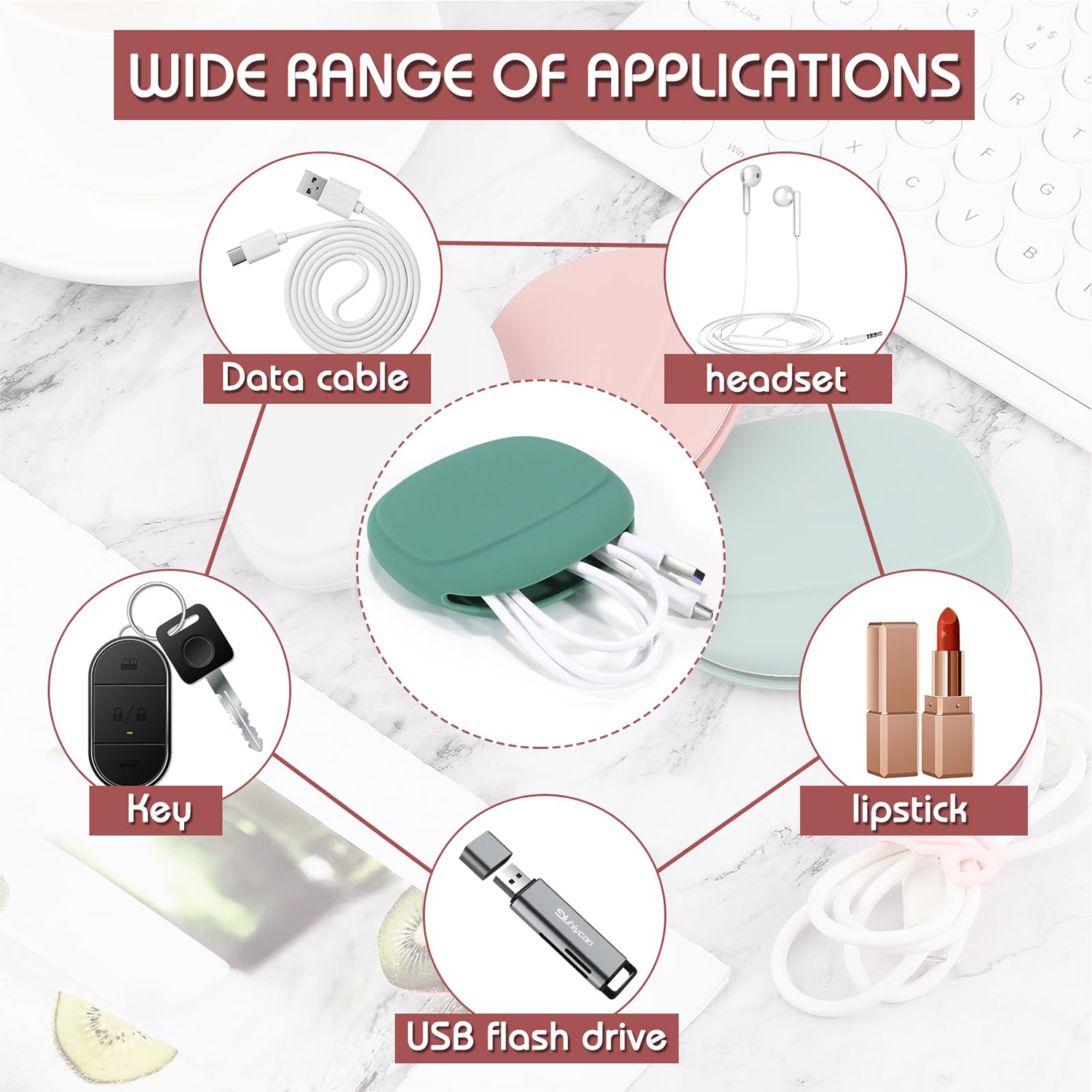 Silicone Headphone Organizer Storage Bag 2