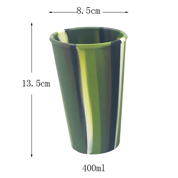 Unbreakable Silicone Cup Drinkware Pint Glass Set 4