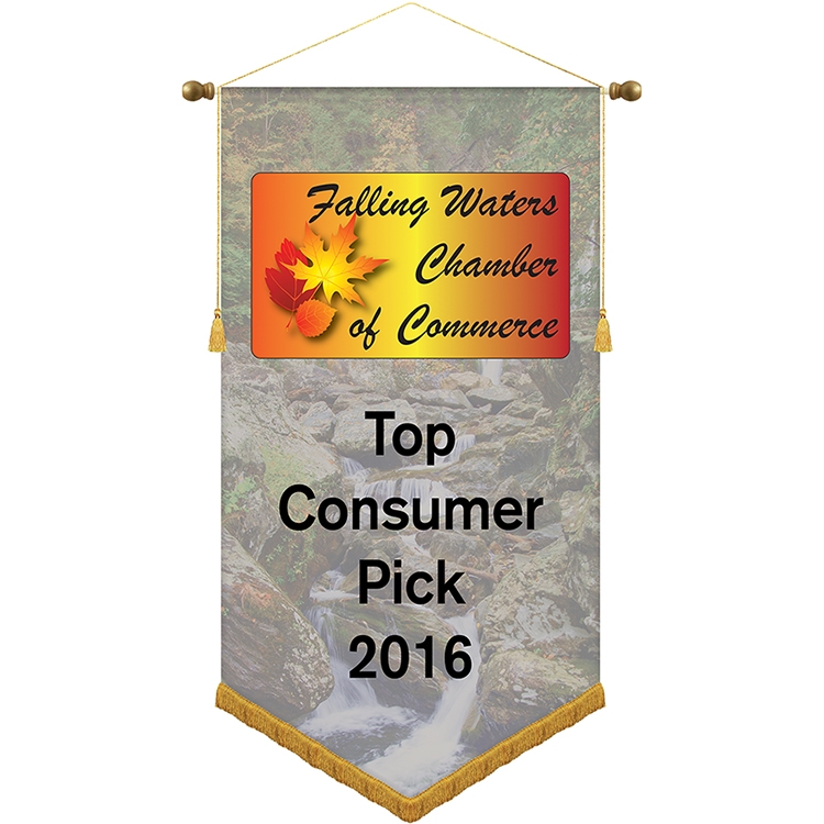 26" x 48" Podium Banner, V Cut/ with Fringe 2
