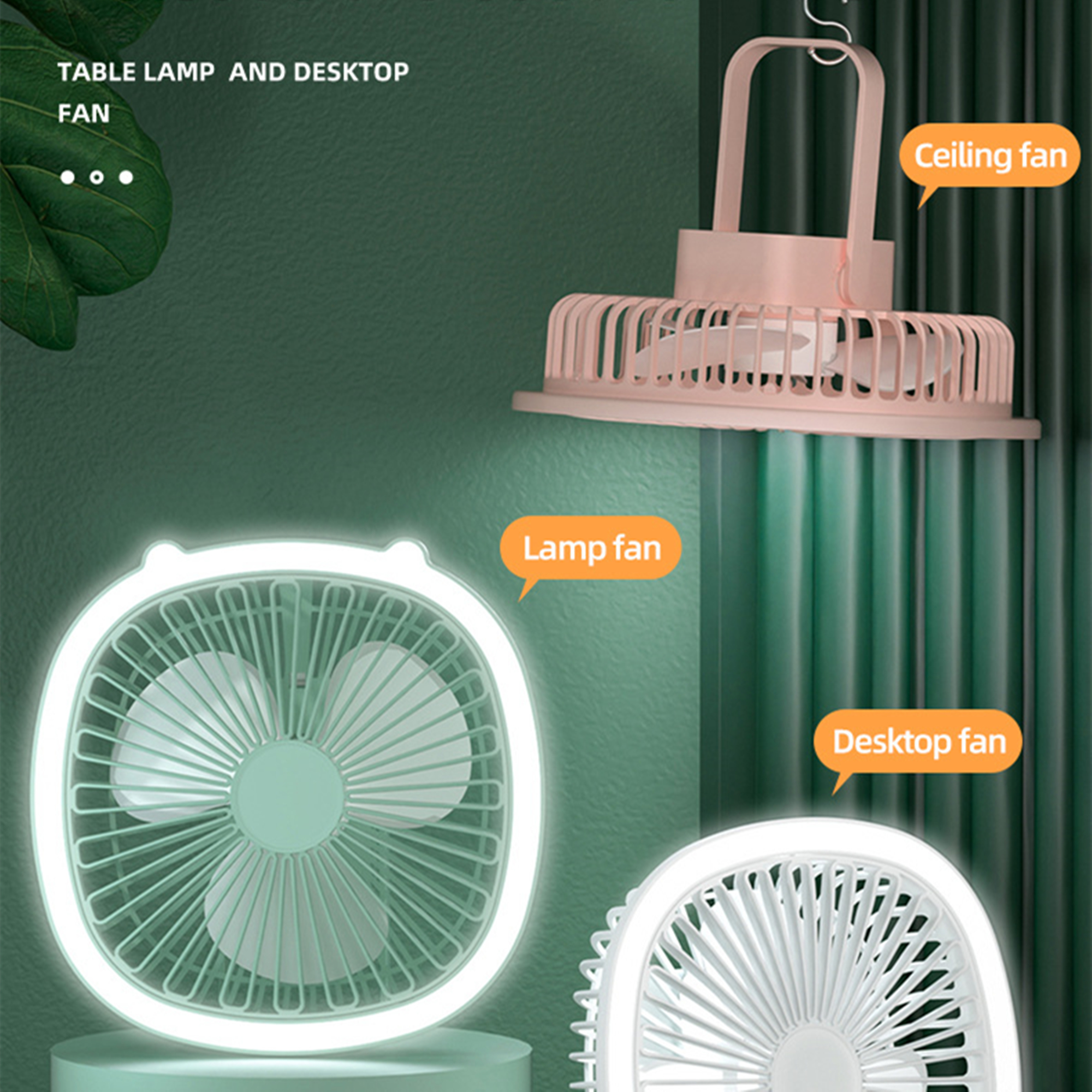 Rechargeable Small Ceiling Fan With Light 5