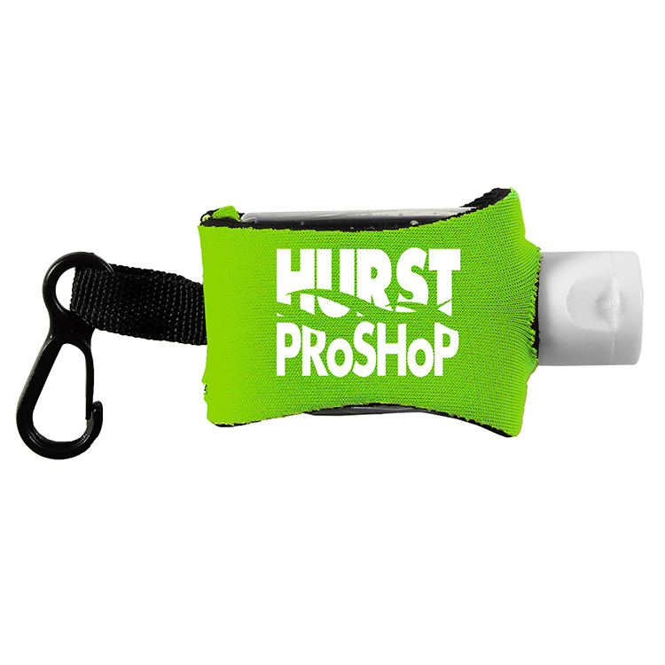 "SanPal Sleeve" .5 oz Hand Sanitizer Antibacterial Gel in Clip-On Neoprene Sleeve Cover 7