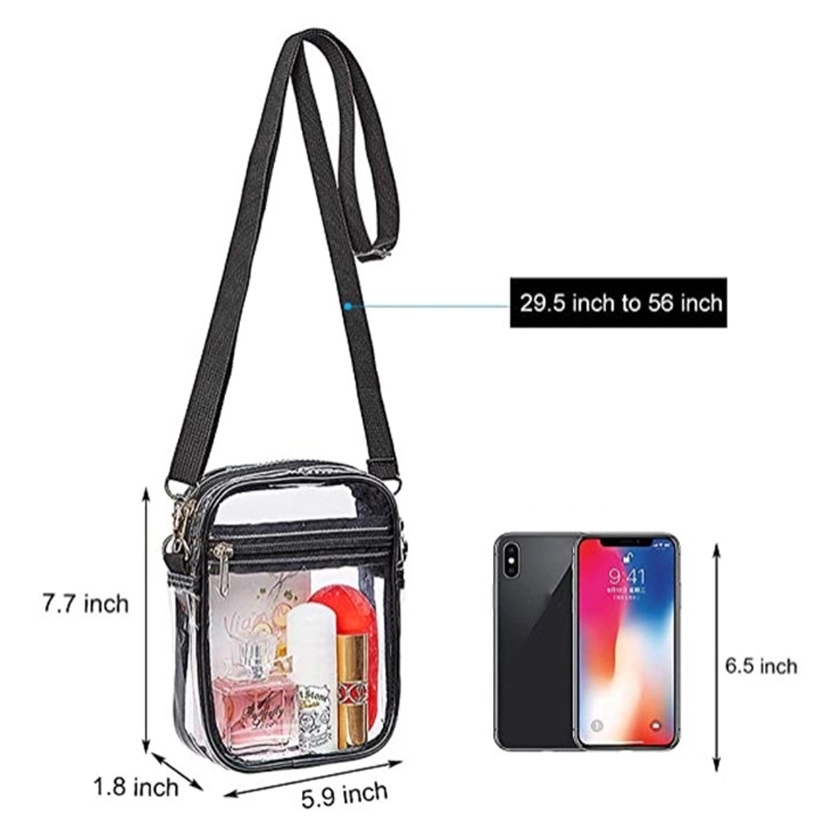 Crossbody Purse Transparent Handbag With Adjustable Strap 4