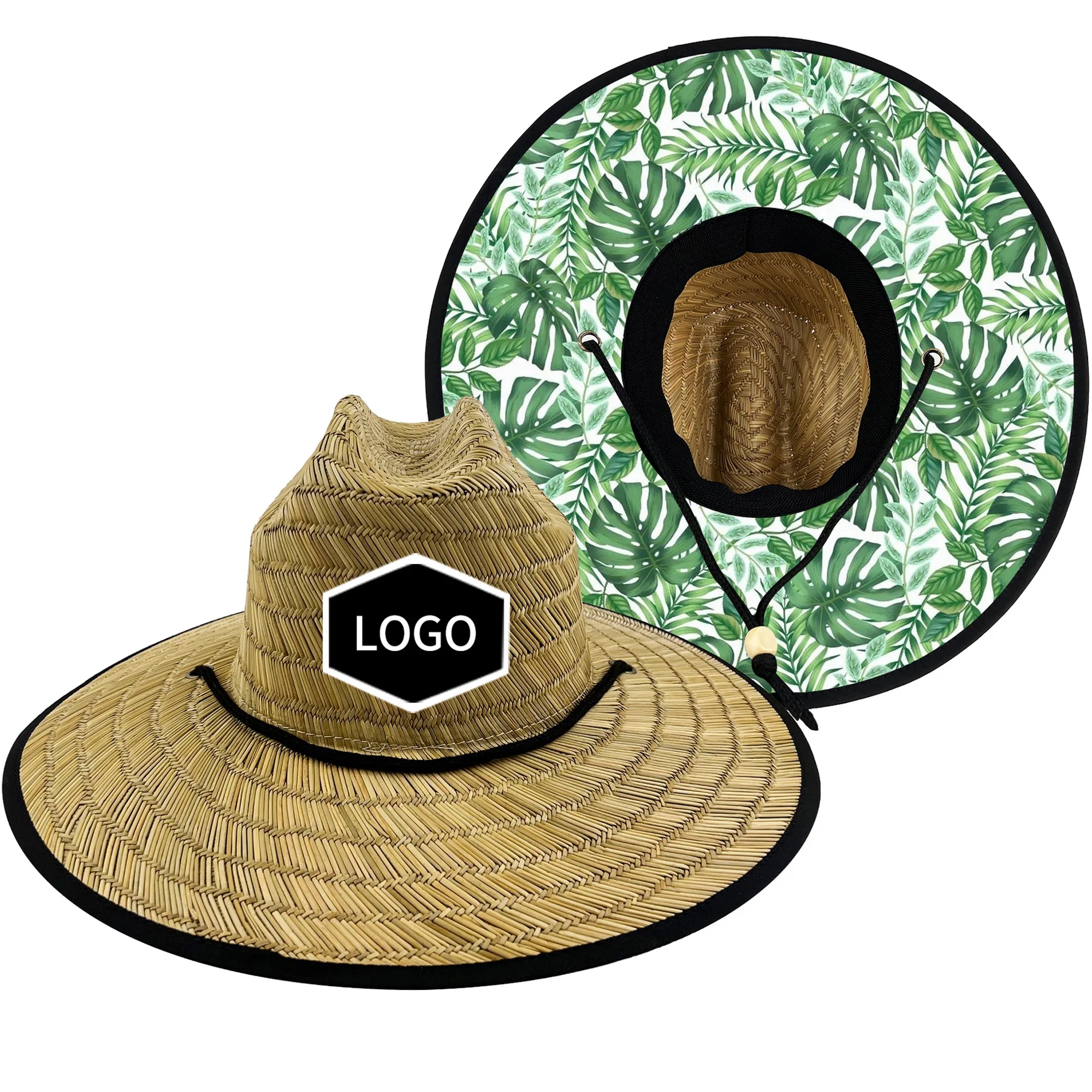Full Color Wide Brim Straw Hats Caps 2