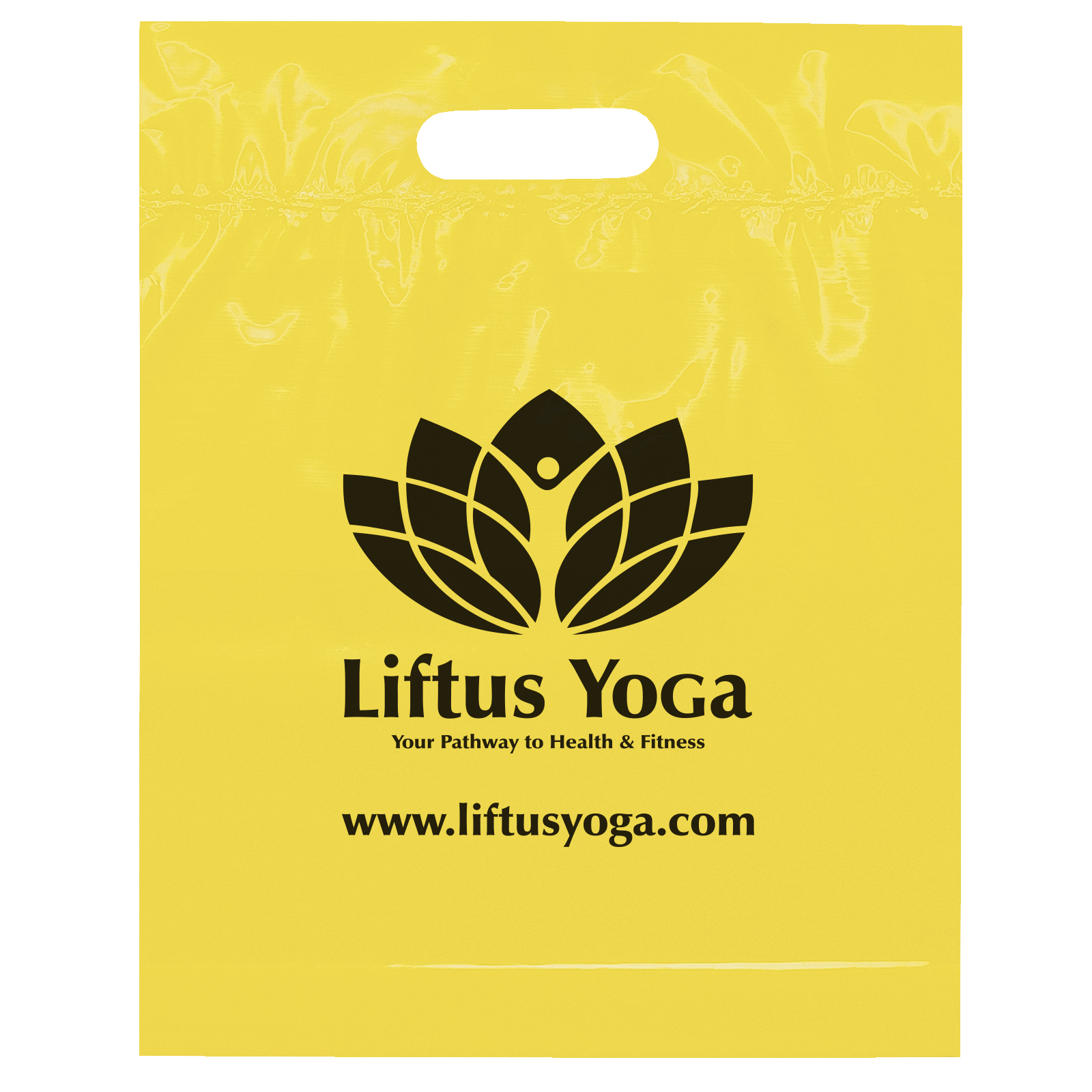 Die Cut Handle Bag - 12W x 15H x 3 - Flexo Ink Print 26