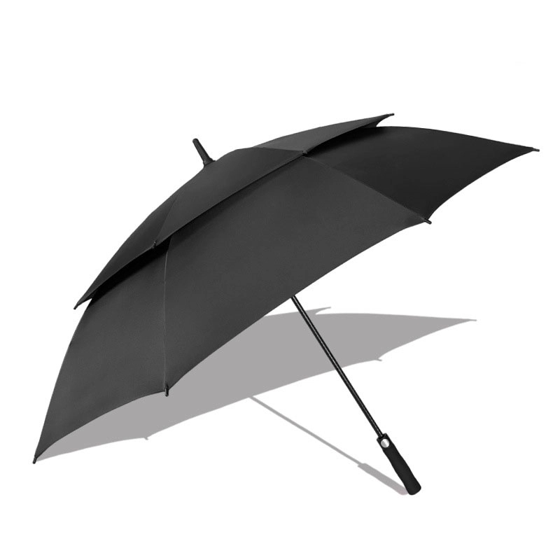 Custom Double Canopy Vented Windproof Stick Umbrellas 4