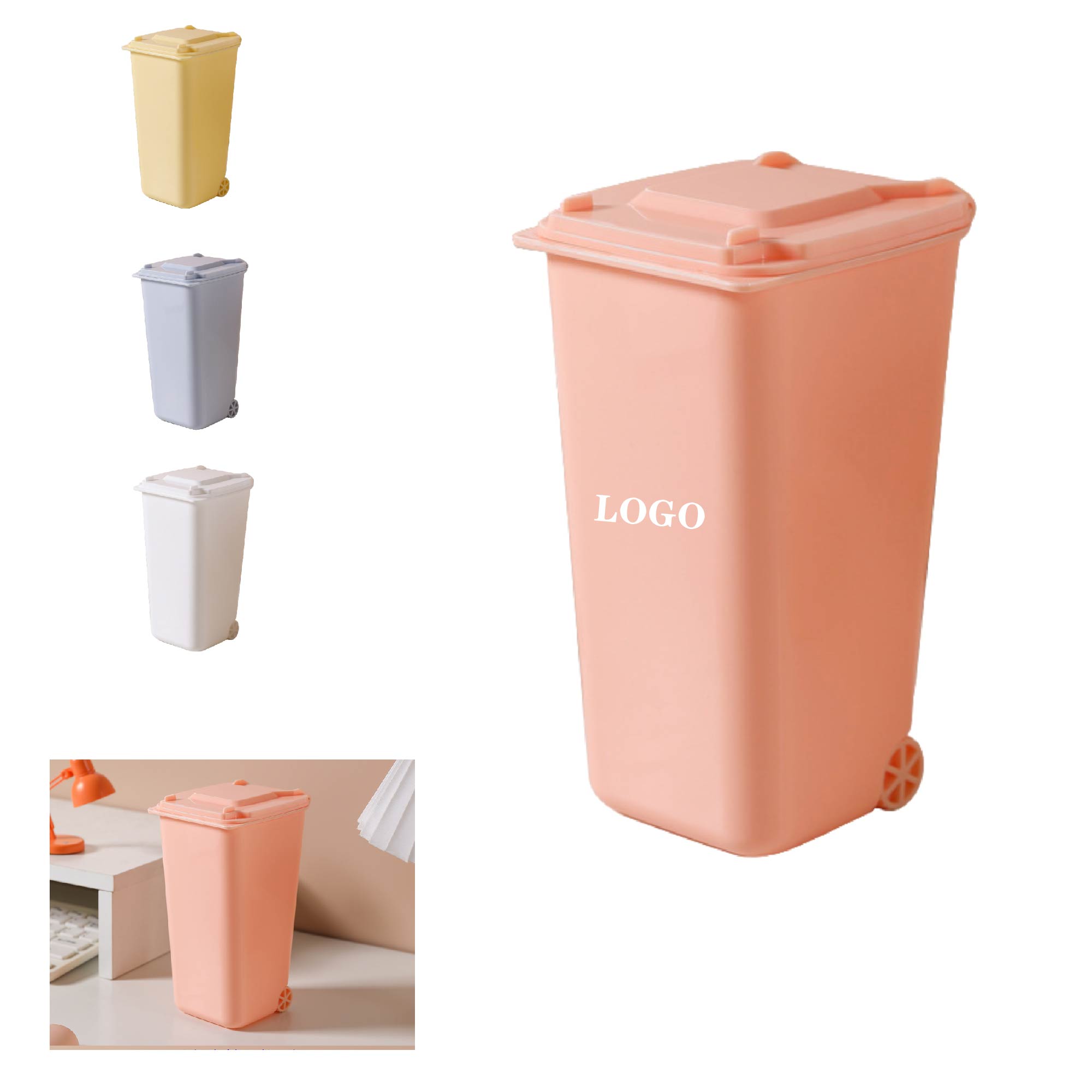 MOQ 10 pcs Mini Trash Can With Lid 2