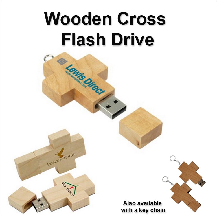 Bamboo Cross Flash Drive / USB - 8 GB