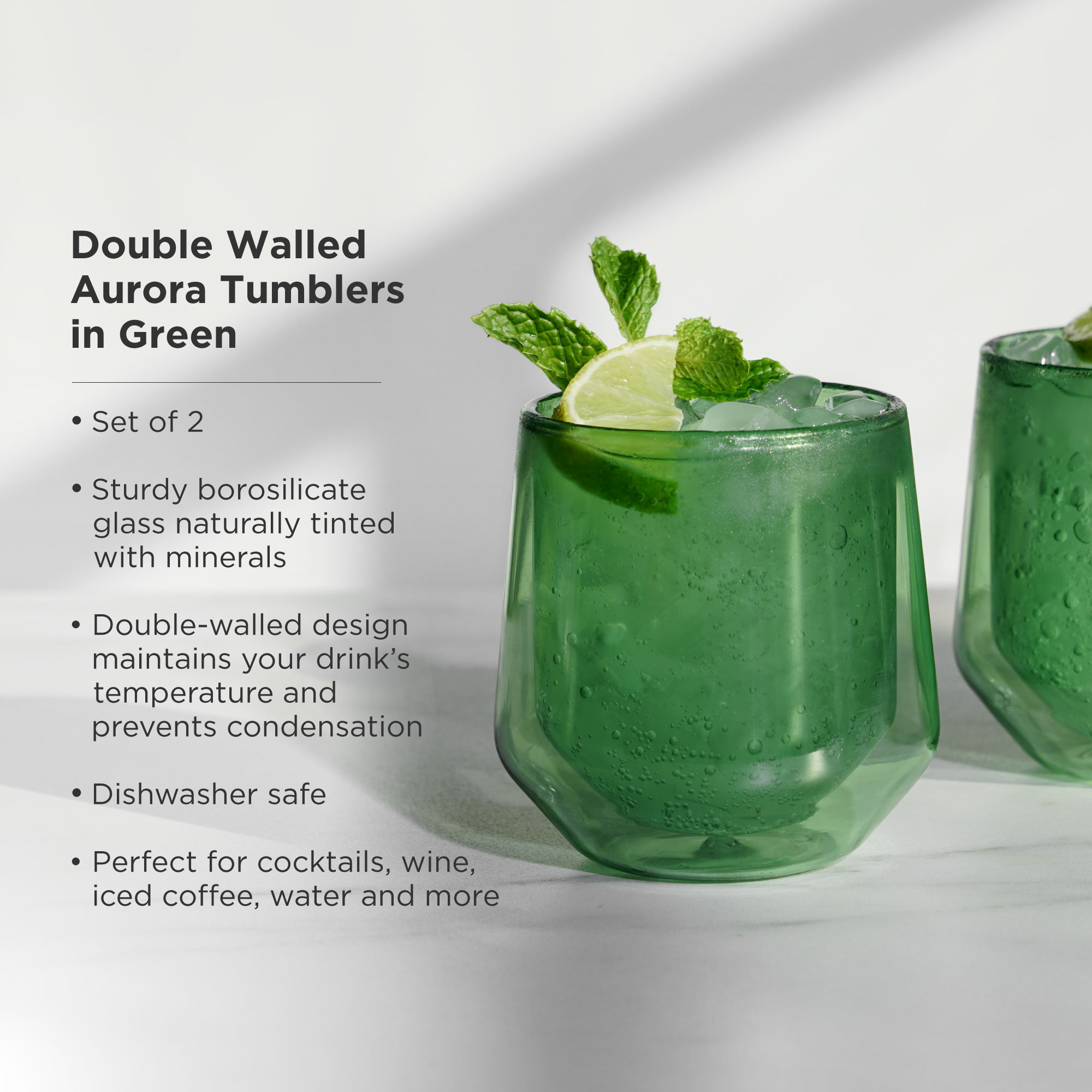 Viski® Double Walled Aurora Tumbler, set of 2 13