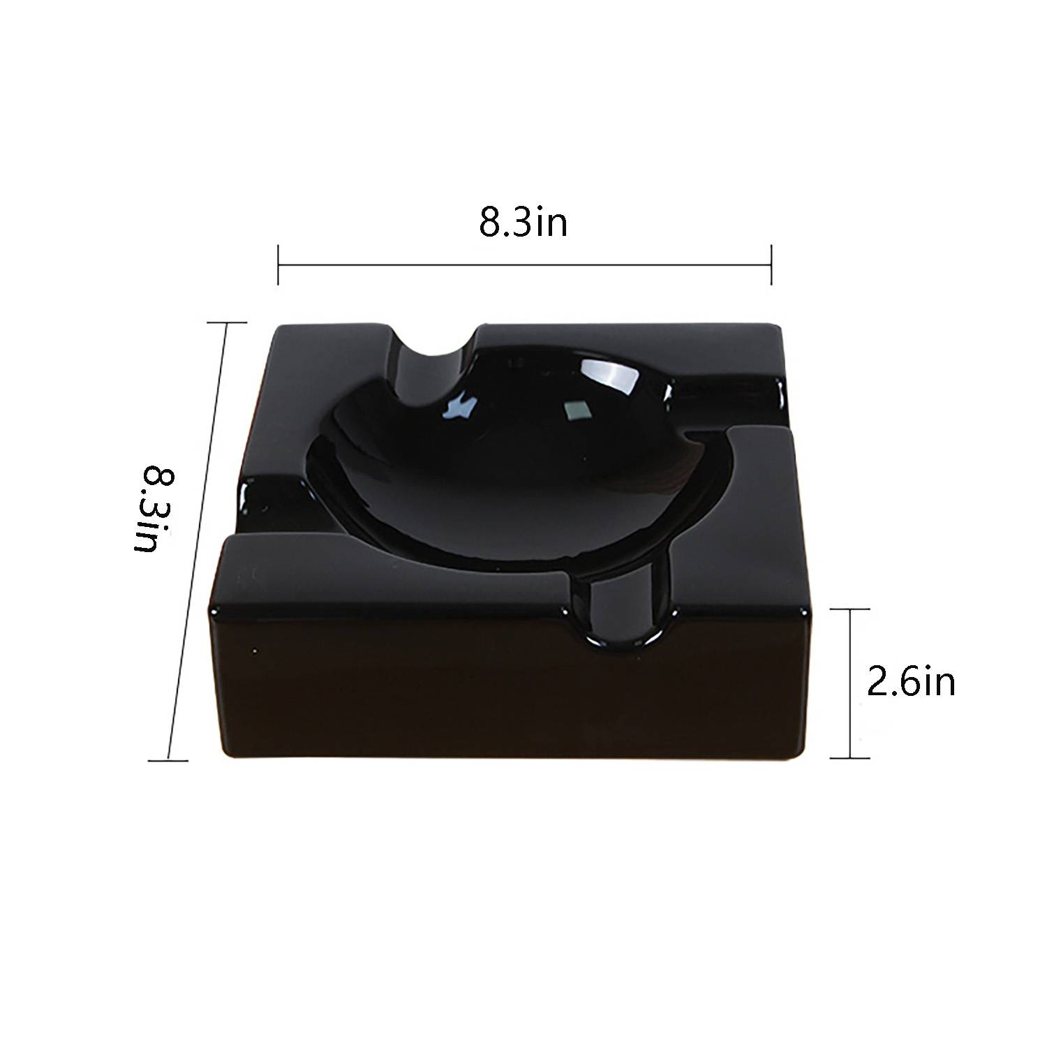 Square Smoking Ceramic Cigar Holder Ashtray 3