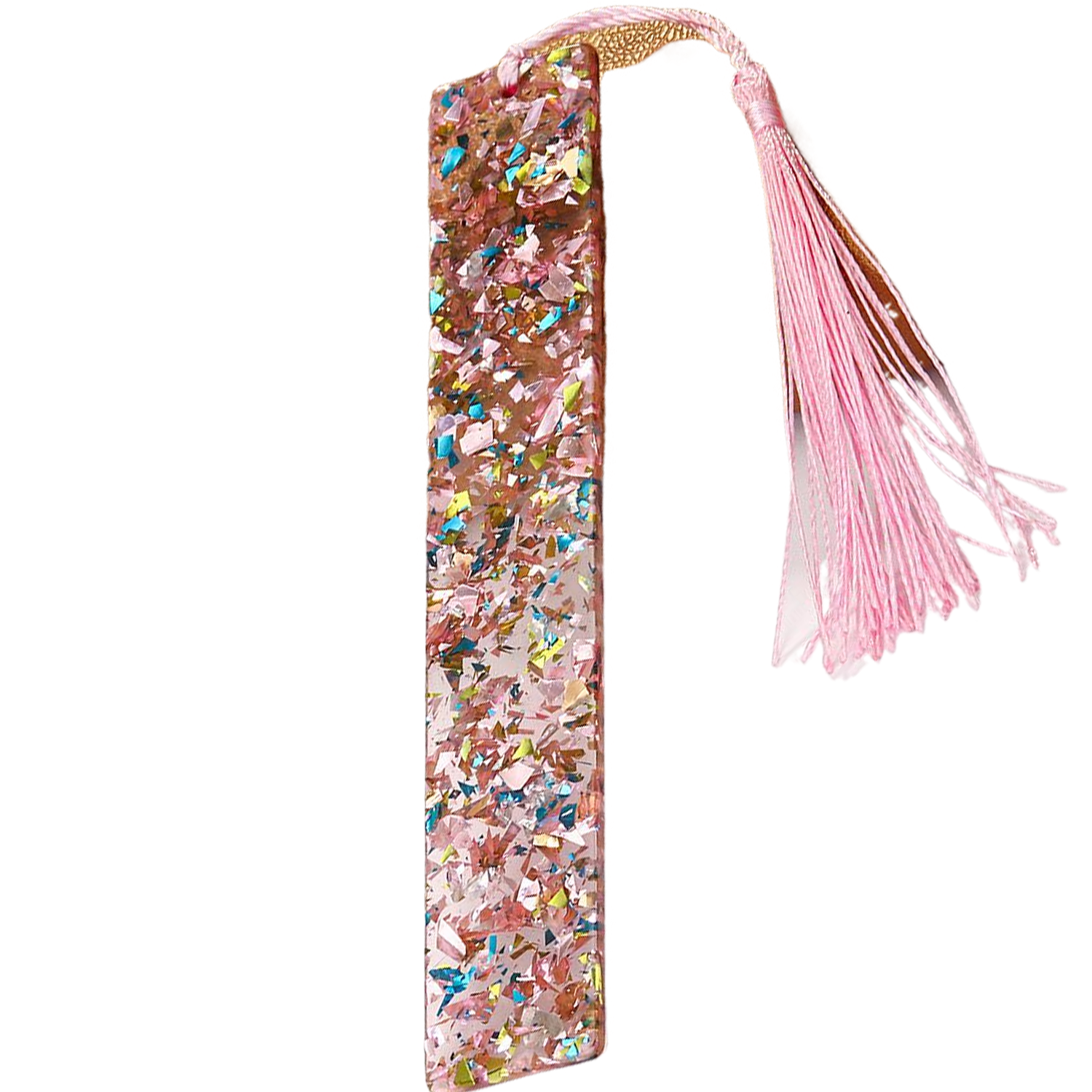 Glitter Rectangle Acrylic Tassel Bookmark 7