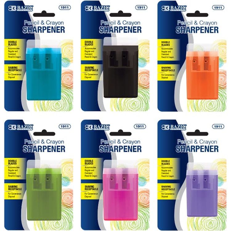 Sharpener with Dual Blades - Shavings Receptacle 1
