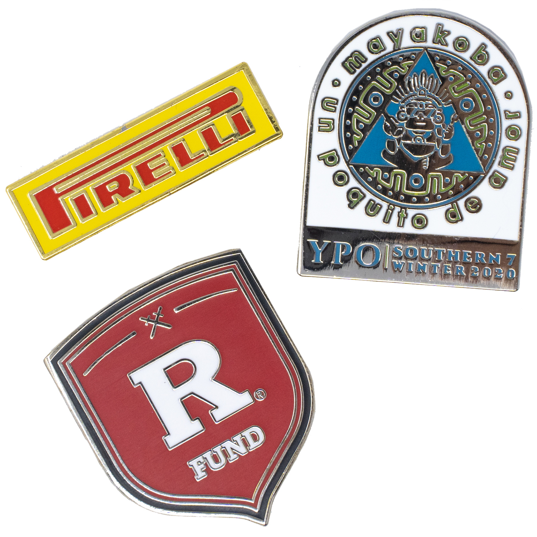 Epola Lapel Pins: 1 1/8" W x 1 1/8" H 10