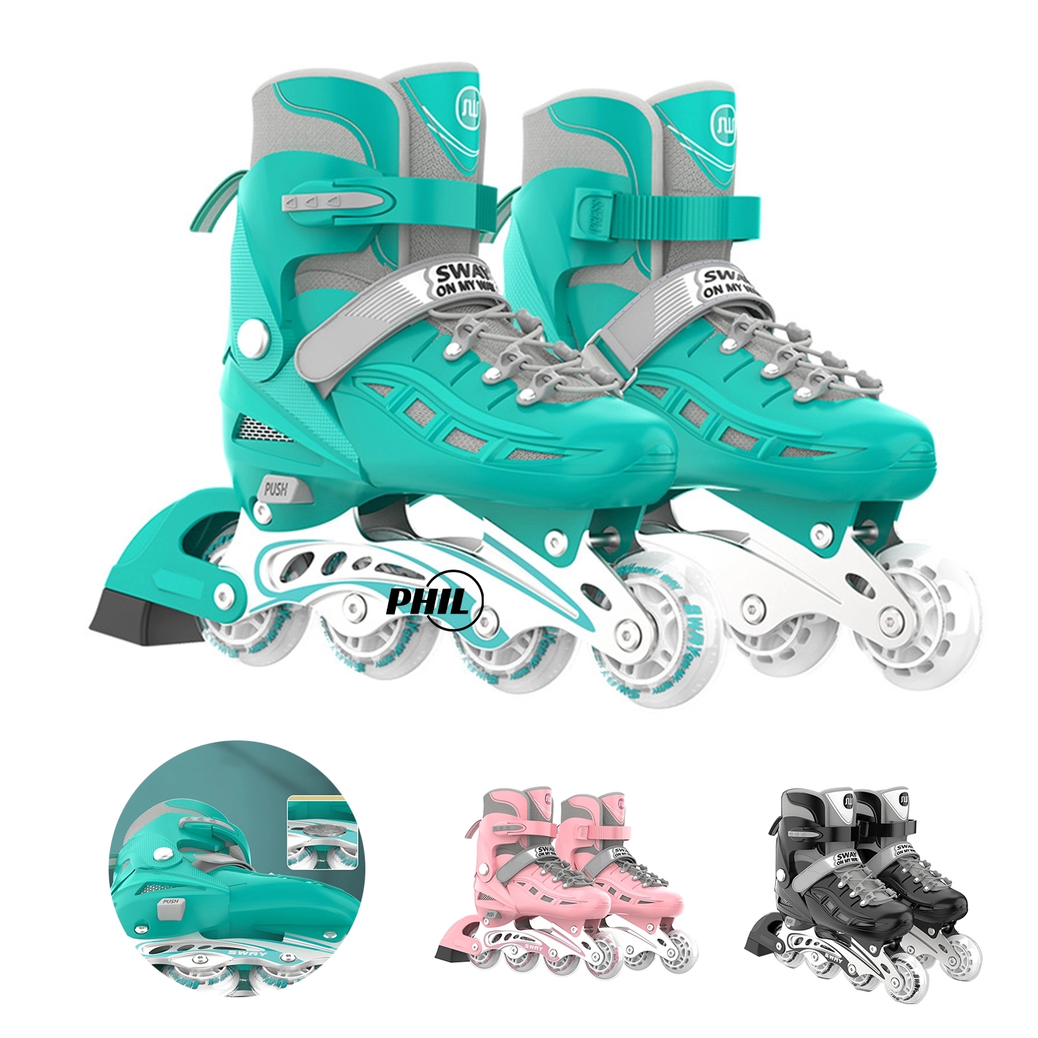 Adjustable Skates For Kids And Adults Full Light Up Wheels 2
