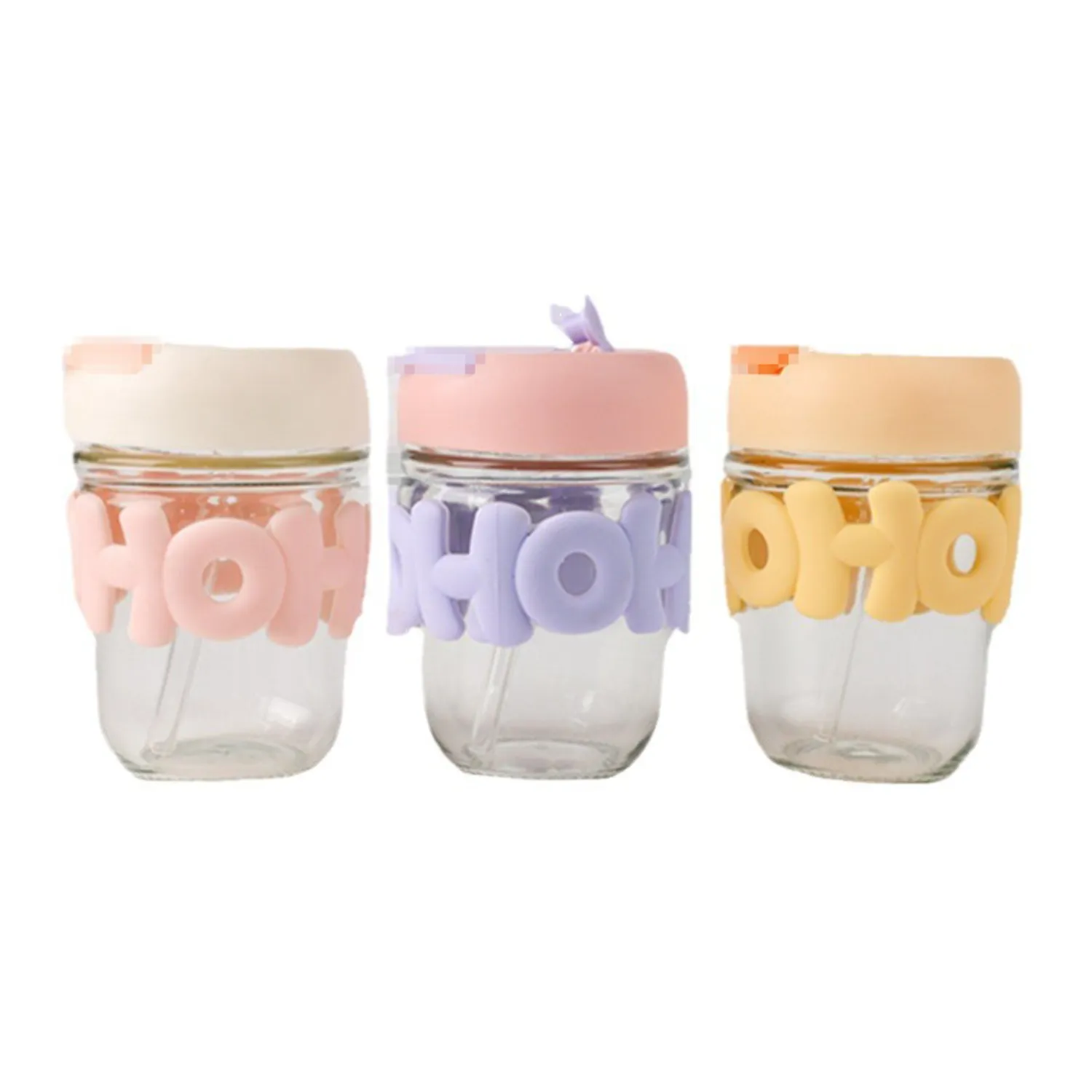 Pearl Chain Double Drink Straw Glass 3
