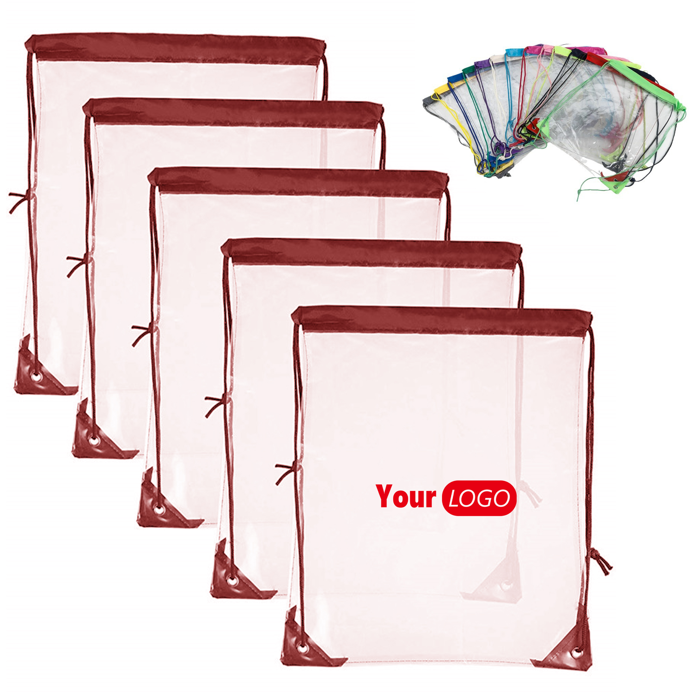 Pvc Clear Drawstring Bag For Stadium And Event Compliance 3