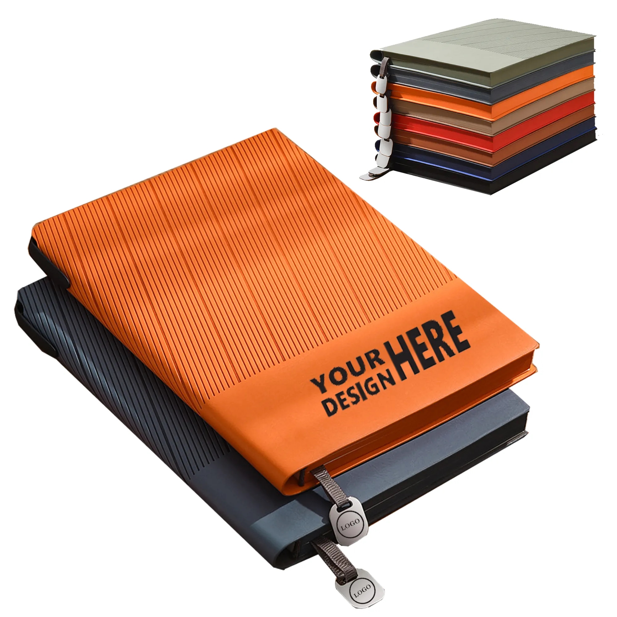 Pen-In-Pocket Leather Brushed Notebook 3