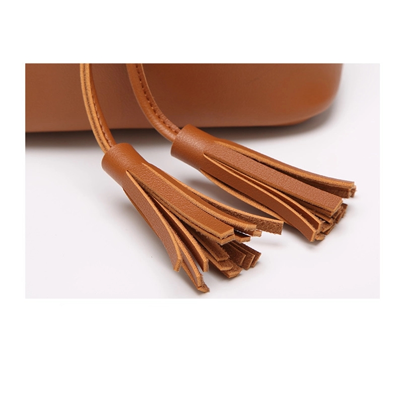 Leather tote bucket bag for women, custom tote bag with logo imprint 6