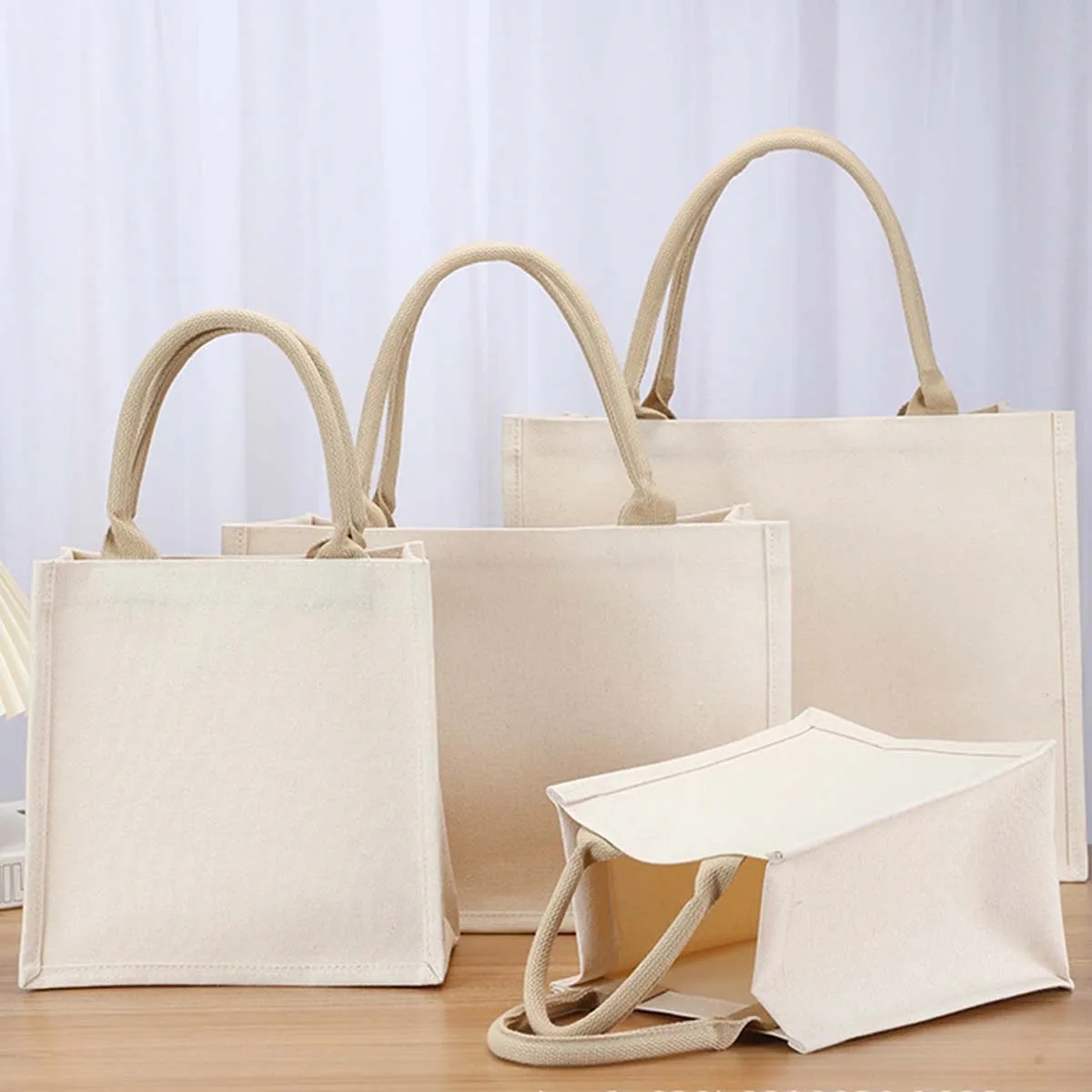 Customizable Size Full Color Imprint Canvas Tote Bags, custom tote bag with logo imprint 8