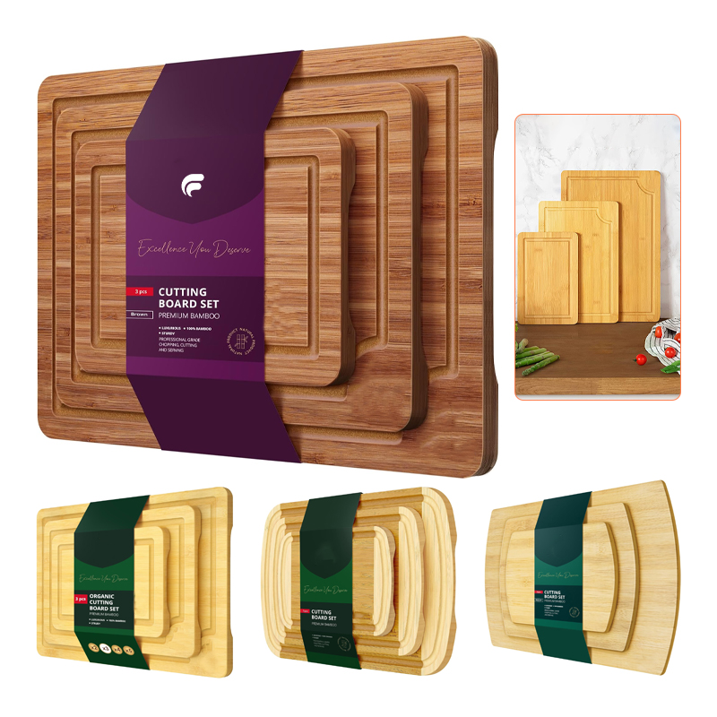 Kitchen Bamboo Cutting Board 3 Piece Set 2