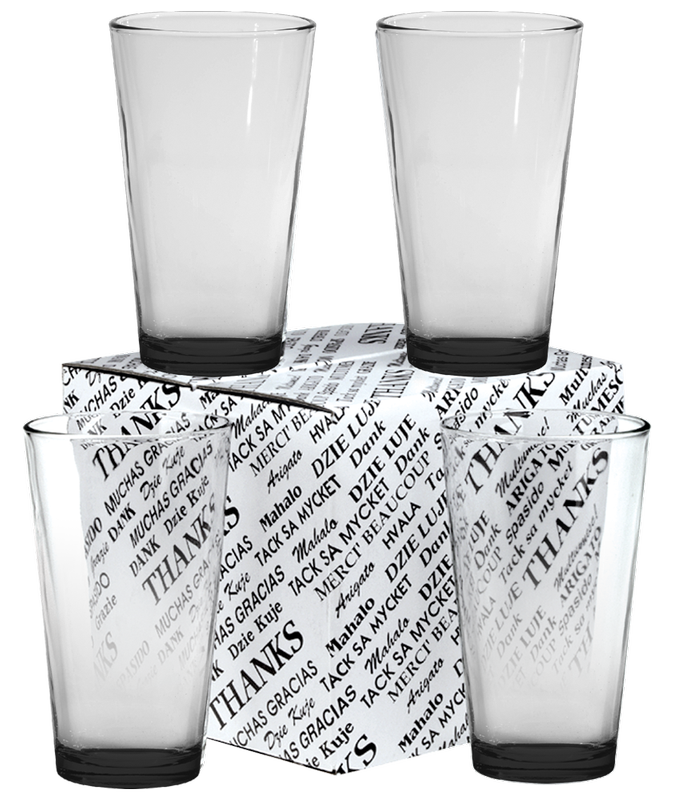 16 oz. Mixing Glass Thank You Set 40