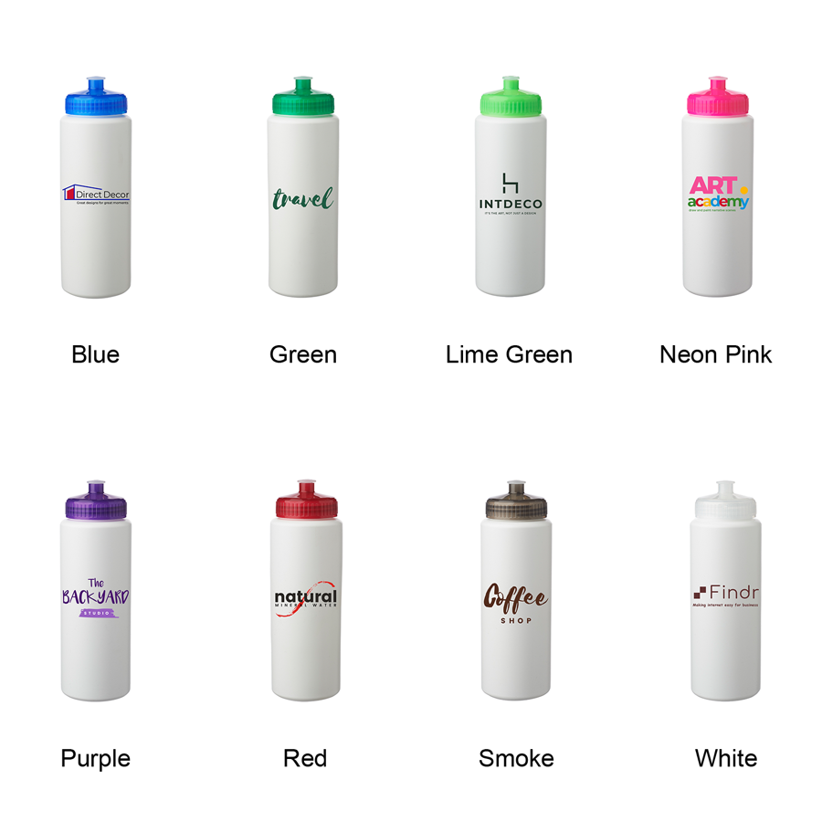 HDPE Plastic Sports Water Bottles 32 oz 8
